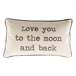 Love You to the Moon & Back Rustic Cushion