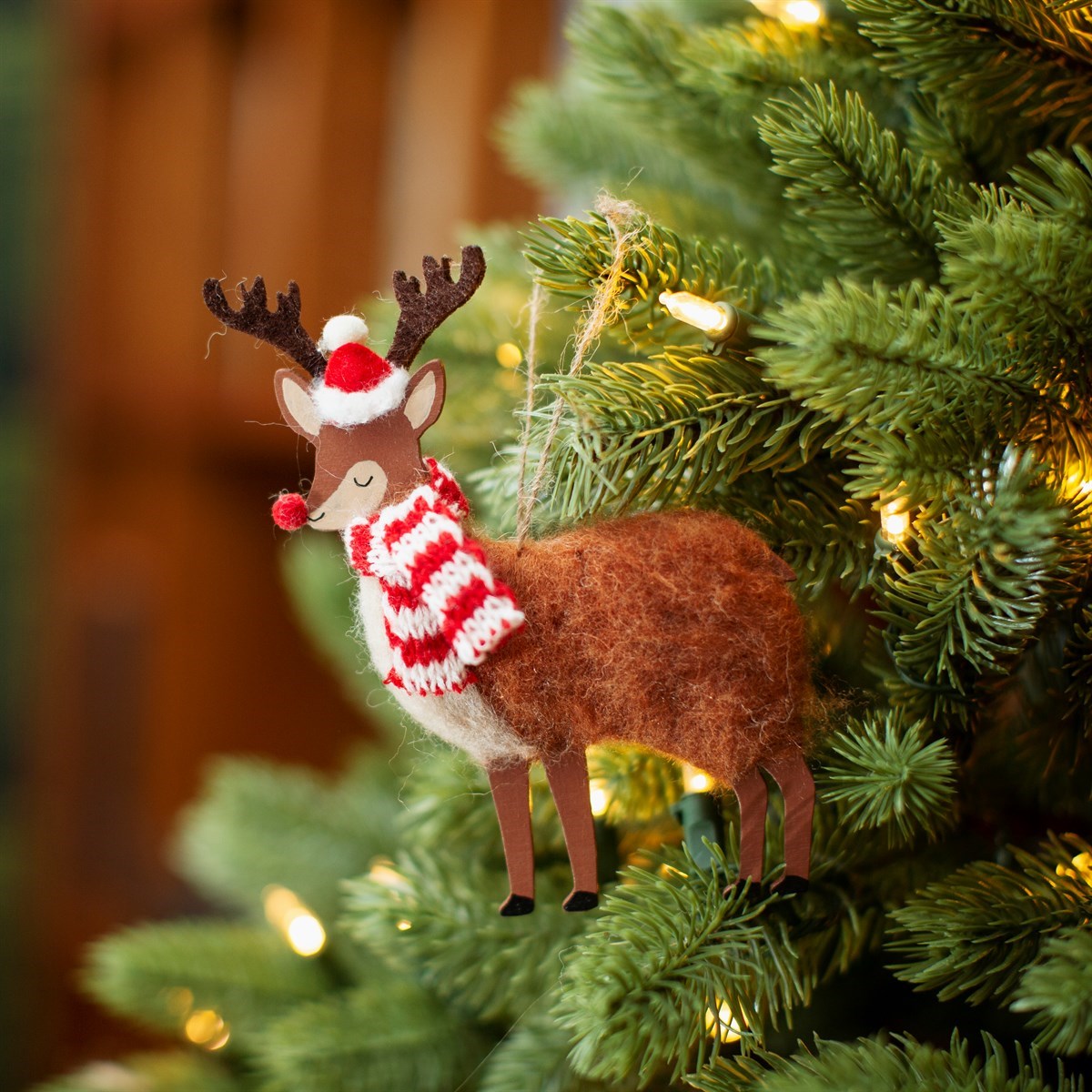 Festive Reindeer Hanging Decoration
