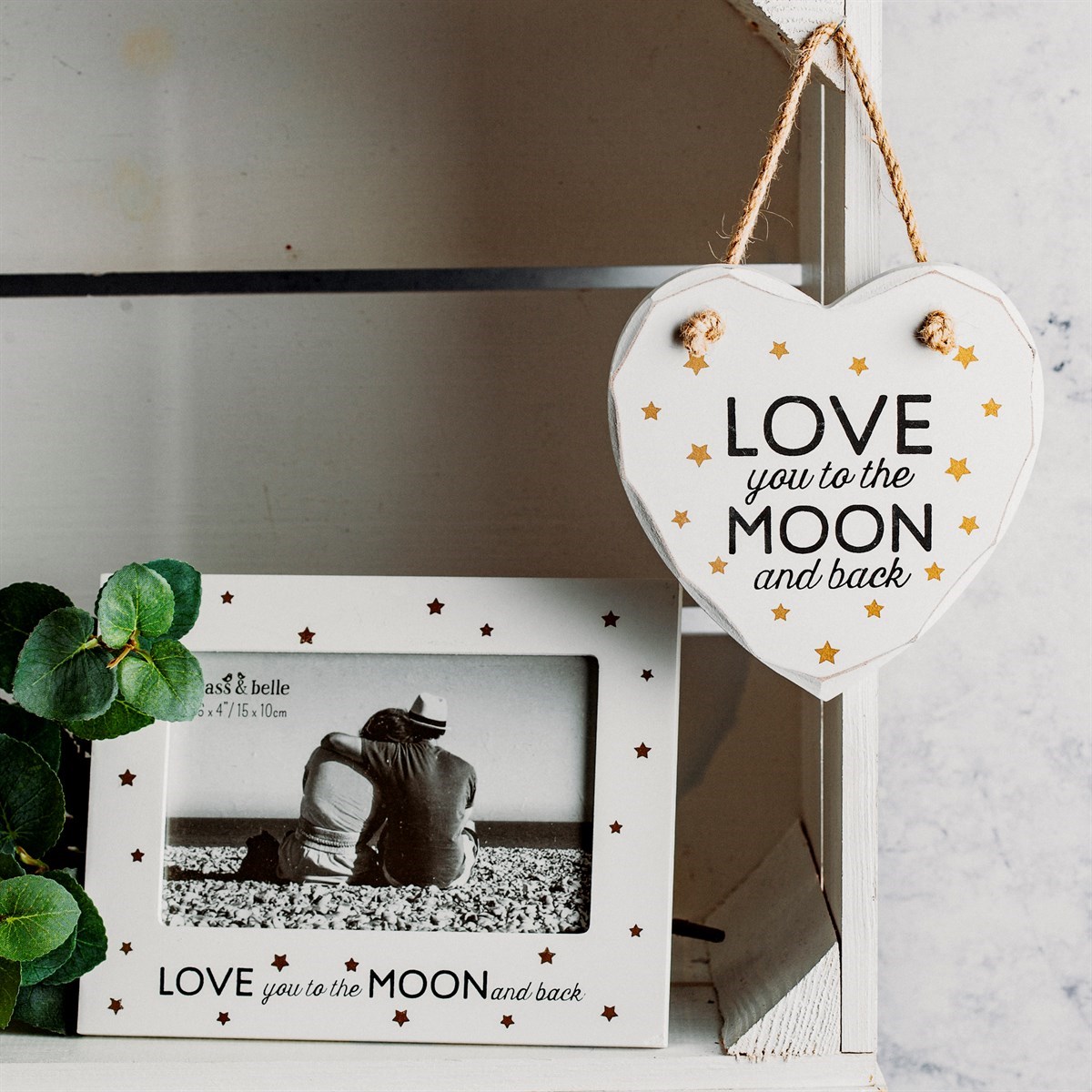 Love You To The Moon Back Golden Stars Photo Frame Love You To The Moon Back Golden Stars Photo Frame
