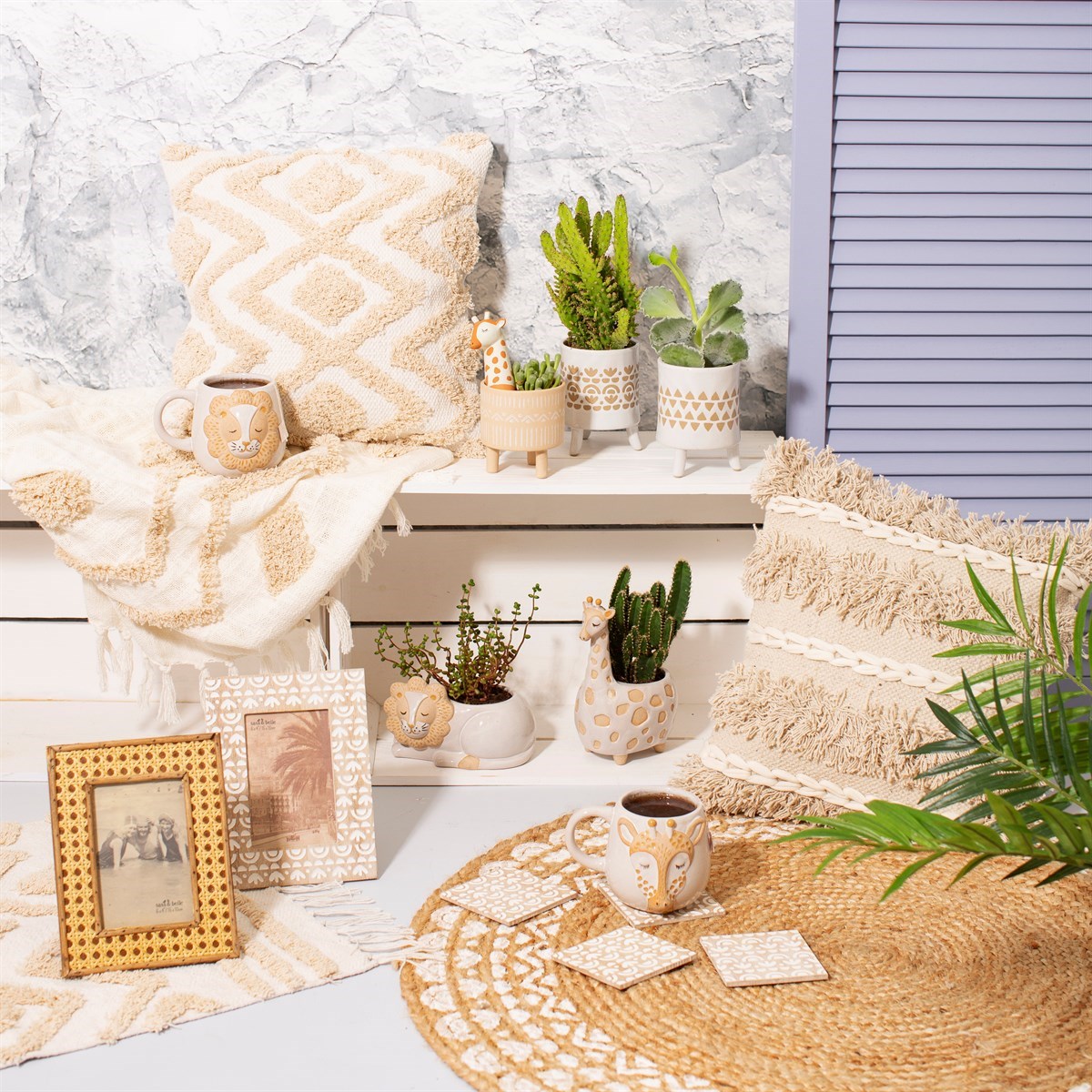 Modern White Jute Rug