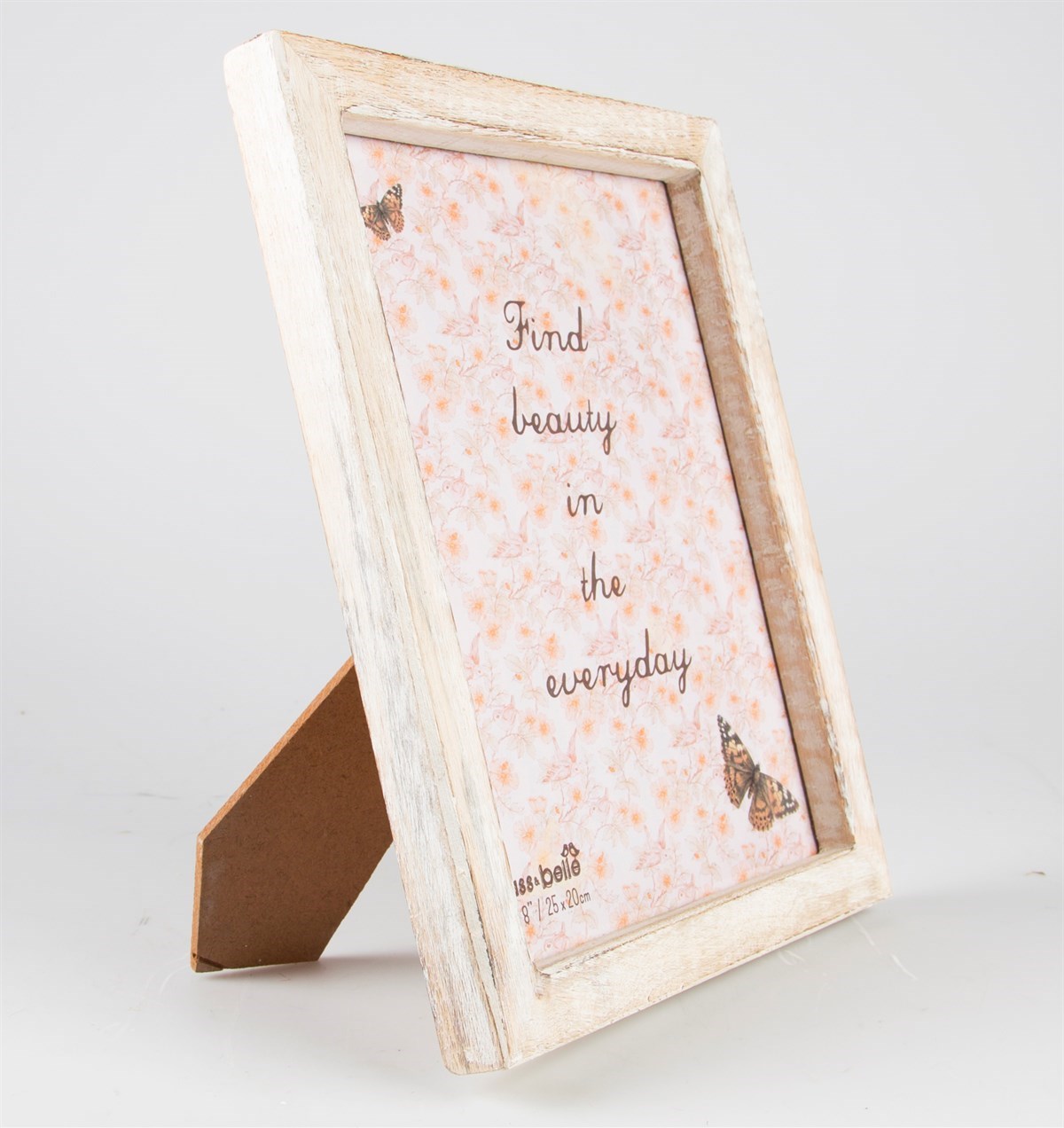 Single Large Photo Frame White Wood Effect
