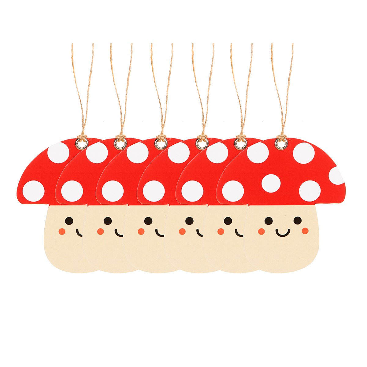 Mushroom Gift Tags - Set of 6