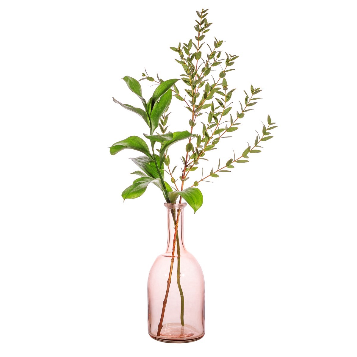 Tanvi Recycled Glass Bud Vase Pale Pink