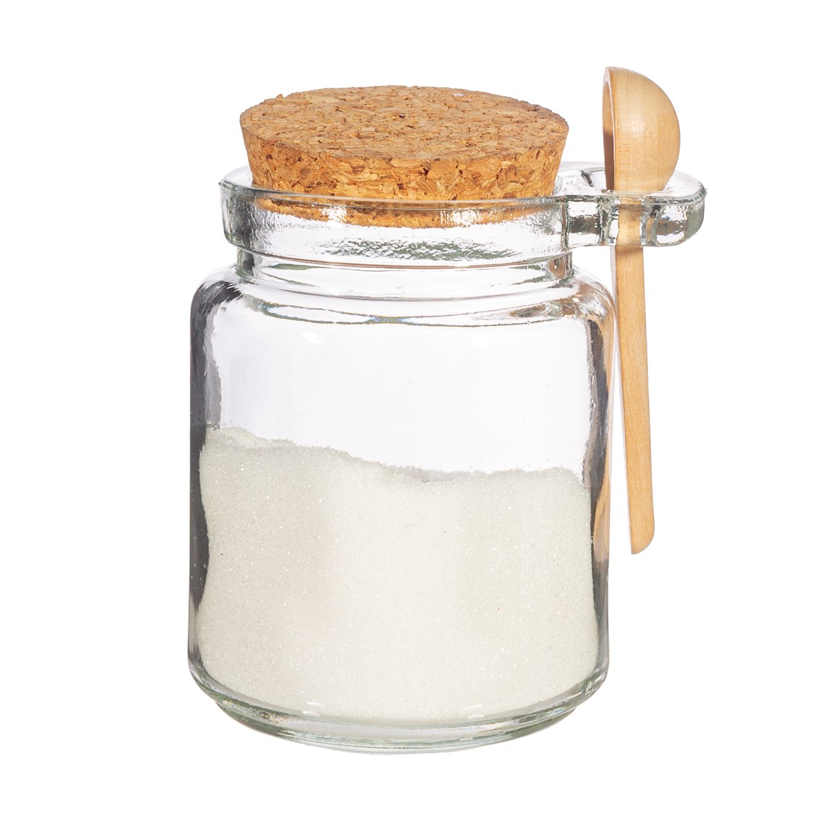 Cork Top Storage Jar with Spoon