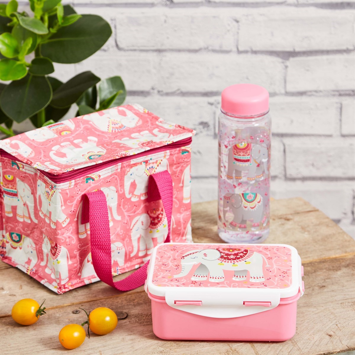 Mandala Elephant Lunch Bag Pink