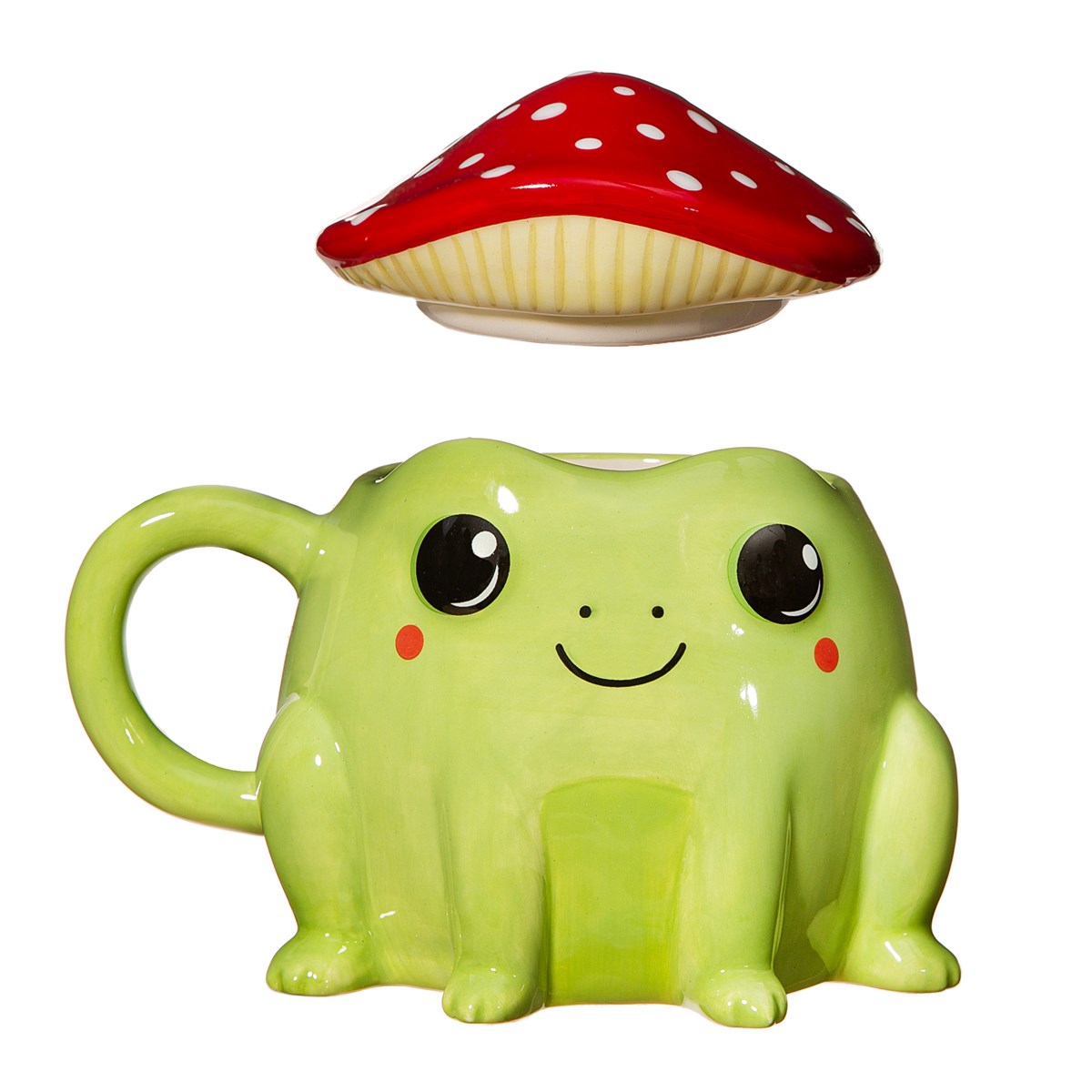 Fergus Frog Mug with Mushroom Lid