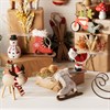 Wooden Skiing Santa Decoration