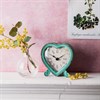 Boudoir Heart Clock Duck Egg