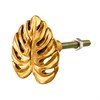 Gold Cheese Plant Leaf Drawer Knob