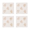 Bee Imprint Coasters - Set of 4
