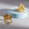 Gold Monstera Leaf Napkin Ring - Set of 2