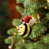 Christmas Bee Felt Hanging Decoration - Set of 2