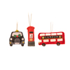 London Flat Felt Hanging Decorations - Set 3