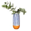 Paros Blue Stripe Vase Tall