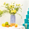 Paros Blue Stripe Vase Tall