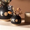 Moon Phases Vase Black