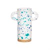 Turquoise and Blue Splatterware Small Vase