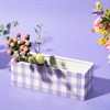 Gingham Trough Planter Lilac