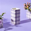 Gingham Vase Lilac