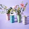 Gingham Vase Lilac
