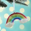 Crackle Glaze Rainbow Shaped Bauble