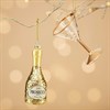 Lets Celebrate Glitter Prosecco Bottle Shaped Gold Bauble