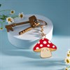 Mushroom Enamel Keyring