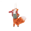 Fox with Duck in Backpack Felt Decoration