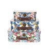 Delphine Blue Vintage Rose Suitcases - Set of 3