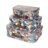 Delphine Blue Vintage Rose Suitcases - Set of 3