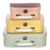 Earth Tones Spotted Suitcase - Set of 3