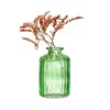 Green Glass Bud Vases - Set Of 3