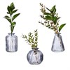 Grey Glass Bud Vases - Set of 3