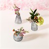 Grey Glass Bud Vases - Set of 3