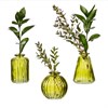 Olive Green Glass Bud Vases - Set of 3