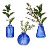 Cobalt Blue Glass Bud Vases - Set of 3