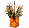 Amber Glass Bobble Vase