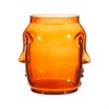 Dark Amber Face Vase