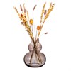 Glass Pebble Vase Grey Smoke