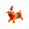 Felt Sausage Dog with Rainbow Jumper