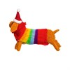 Felt Sausage Dog with Rainbow Jumper