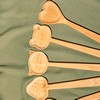 Heart Bamboo Salad Servers