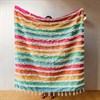 Rainbow Stripe Tufted Throw