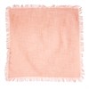 Pink Stonewash Napkins with Fringed Edge - Set of 2