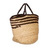 Black Stripe Jute Storage Basket