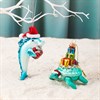 Turtle with Presents Shaped Bauble