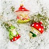 Frog on a Mushroom Shaped Bauble