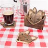 Wooden Brown Fox Coasters - Set of 6