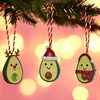 Christmas Avocado Hanging Decorations - Set of 3