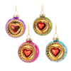 Indented Heart Baubles - Assorted
